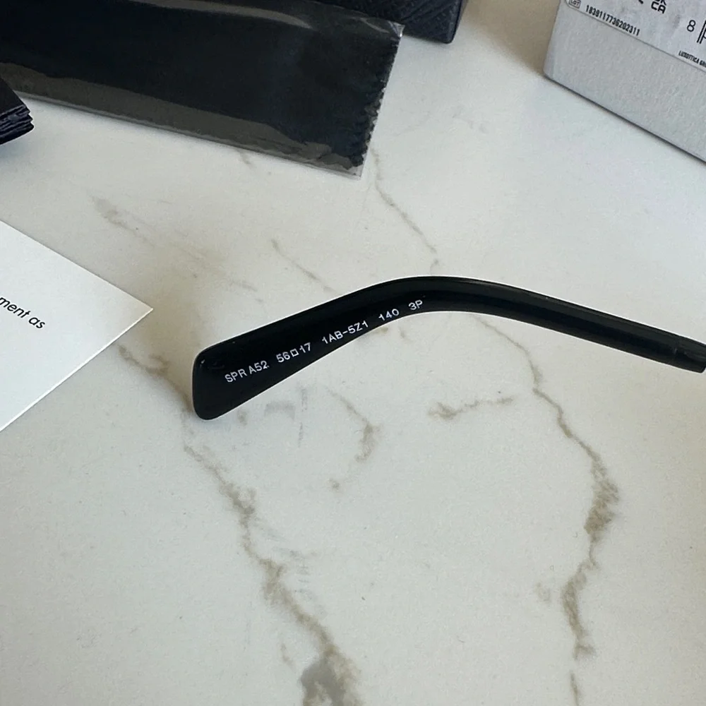 Prada Black Rectangular Sunglasses - Picture 5 of 12